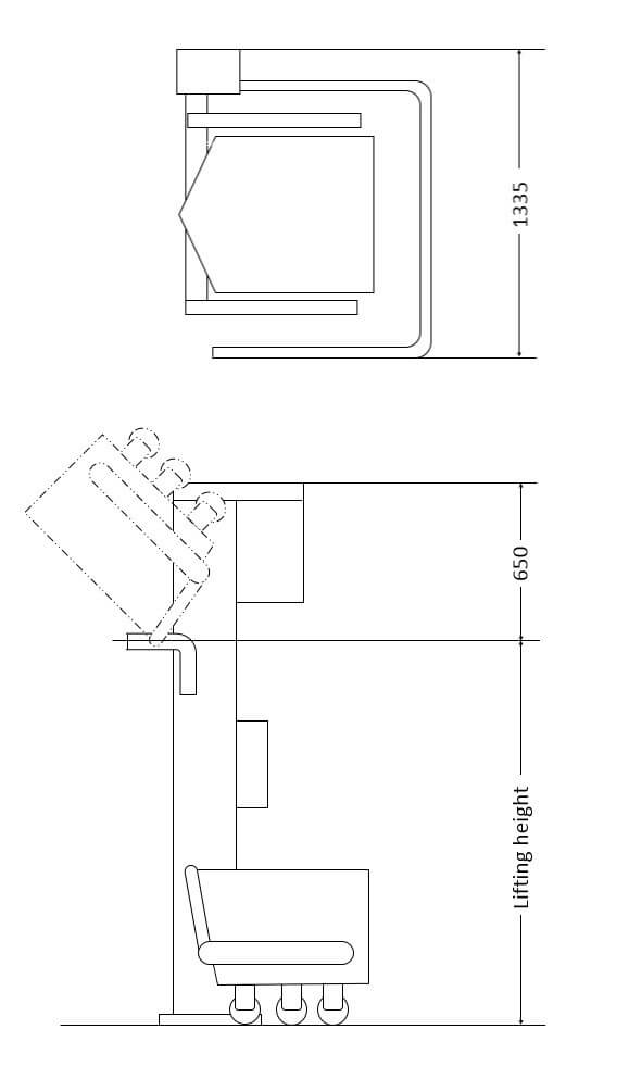 リフトボーイの寸法図